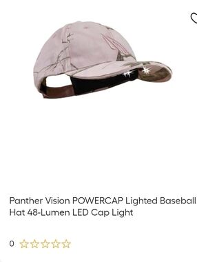 Panther Vision POWERCAP Lighted Baseball Hat 48-Lumen LED Cap LightPink Camo